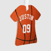 Monogramme de basket-ball personnalisé avec nom et (devant)