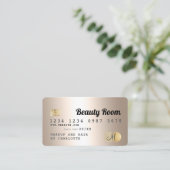 Monogramme de beauté métallique de la carte de cré (Debout devant)