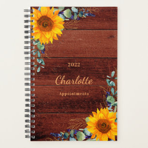 Monogramme de bois rustique de tournesol eucalyptu