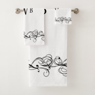 Monogramme de bordure Tourbillonnant stylisée