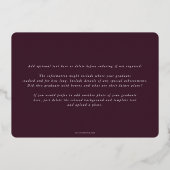 Monogramme de Bourgogne + Faire-part de graduation (Verso)