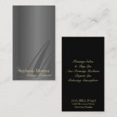 Monogramme de bronzage d'argent et d'or de carte (Devant / Derrière)