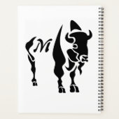 Monogramme de buffle noir Silhouette (Dos)