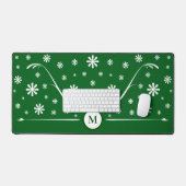 Monogramme de bureau Emerald Green Flower (Clavier et souris)