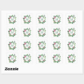 Monogramme de cadre floral tropical | Sticker (Feuille)
