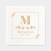 Monogramme de cadre verdoyant or simple (Recto)