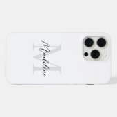 Monogramme de calligraphie minimaliste blanc (Verso Horizontal)
