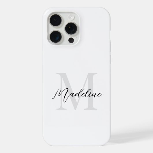Monogramme de calligraphie minimaliste blanc (Verso)