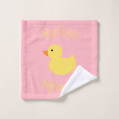 Monogramme de canards en caoutchouc à éclaboussure (Gant de toilette)