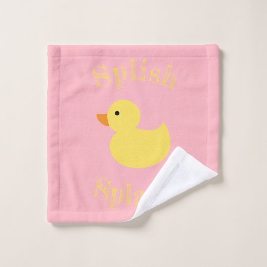 Monogramme de canards en caoutchouc à éclaboussure (Gant de toilette)
