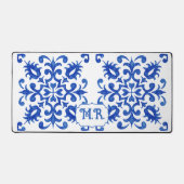Monogramme de carreau bleu portugais (Recto)
