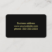 Monogramme de Carte de visite d'or en cuir royal d (Dos)