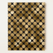 Monogramme de cercles en faux feuille dorée élégan (Dos)