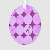 Monogramme de cercles violets, magenta et roses (devant)