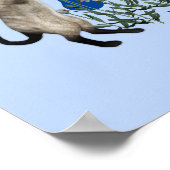 Monogramme de chat de Siamese Poster F initial (Coin)