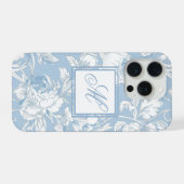 Monogramme de chinoiserie bleu et blanc (Verso Horizontal)