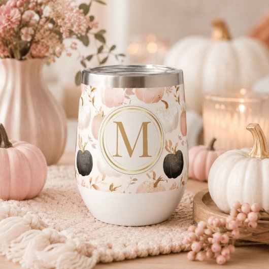 Monogramme de citrouille moderne – Initiale person