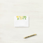 monogramme de citrus citron post-it notes (Sur un bureau)