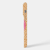Monogramme de clé grecque orange et rose chaud (Côté gauche)