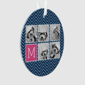 Monogramme de collection photo Navy & Hot Pink Ins (devant)