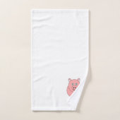 Monogramme de conception de porc (Serviette à main)