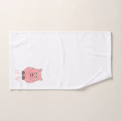 Monogramme de conception de porc (Serviette à main)