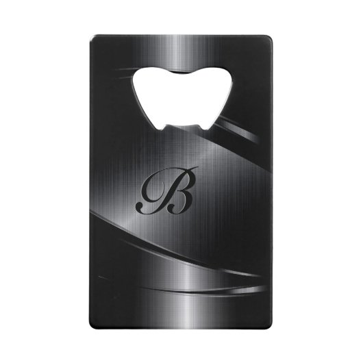 Monogramme de conception géométrique en métal noir (Devant)