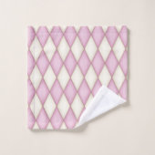Monogramme de contrôle de diamant rose avec couron (Gant de toilette)