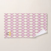 Monogramme de contrôle de diamant rose avec couron (Serviette à main)