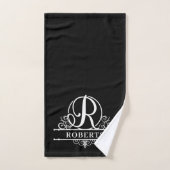 Monogramme de couleur modifié R (Serviette à main)