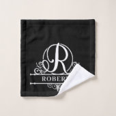 Monogramme de couleur modifié R (Gant de toilette)