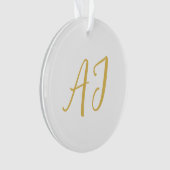 Monogramme de couleur or professionnel classique i (devant)