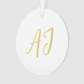 Monogramme de couleur or professionnel classique i (devant)