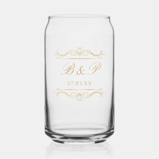 Monogramme de couple personnalisé moderne élégant