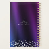Monogramme de couronne brillant bleu pourpre (Dos)
