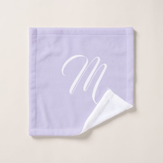 Monogramme de couronne de fleurs violettes (Gant de toilette)