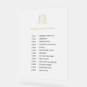 Monogramme de couronne d'or blanc ordre des événem (Angle)