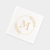 Monogramme de couronne Feuille ronde initial (Gauche)