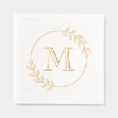 Monogramme de couronne Feuille ronde initial (Recto)