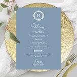 Monogramme de couronne Mariage Cartes de menu Dust<br><div class="desc">Une carte de menu mariage calligraphie simple et chic. Je propose un service de personnalisation gratuit,  si vous avez des questions ou des demandes spéciales,  s'il vous plaît n'hésitez pas à me contacter.</div>