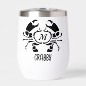 Monogramme de crabe en forme de crayon noir (Avant)