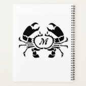 Monogramme de crabe en forme de crayon noir (Dos)