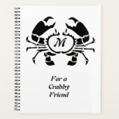 Monogramme de crabe en forme de crayon noir (Devant)