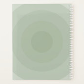 Monogramme de dégradé circulaire minimaliste vert  (Dos)