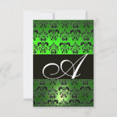 MONOGRAMME DE DOMMASSE BLANC VERT EMERALD RSVP (Devant)