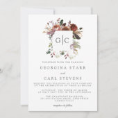 Monogramme de Faire-part de mariage de beurre et d (Devant)