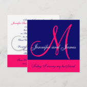 Monogramme de faire-part de mariage indiquant la (Devant / Derrière)