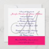 Monogramme de faire-part de mariage indiquant la (Dos)