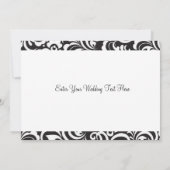 Monogramme de faire-part de mariage noir blanc (Dos)