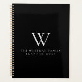 Monogramme de famille gris-noir moderne (Devant)